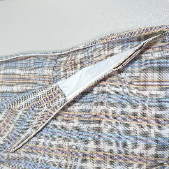 COS, pastel checked/plaid wool blend dress . Euro Sz 32 /US 2 - Picture 8 of 11